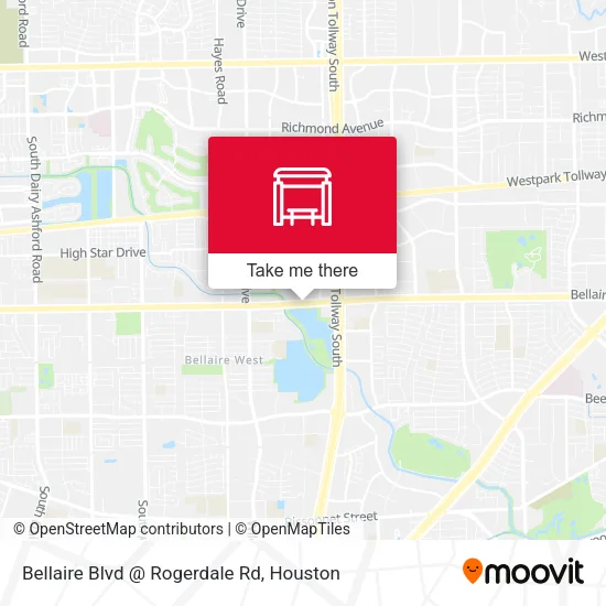 Bellaire Blvd @ Rogerdale Rd map
