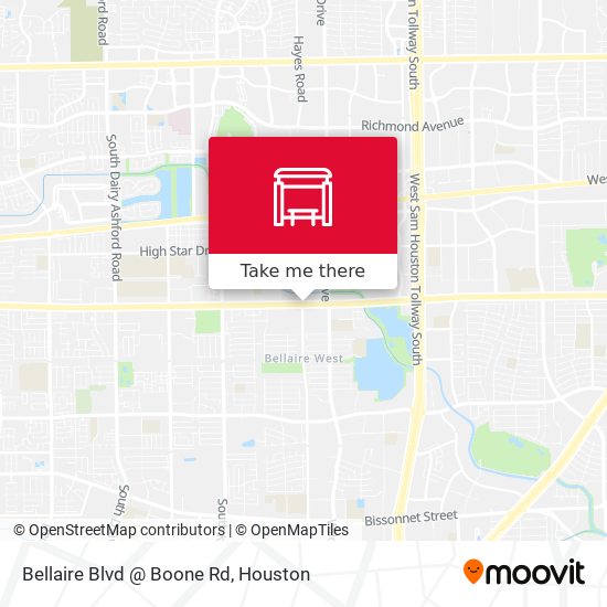 Bellaire Blvd @ Boone Rd map