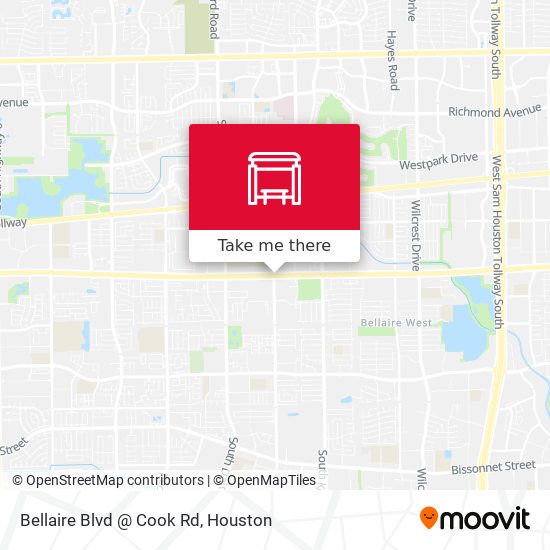 Bellaire Blvd @ Cook Rd map