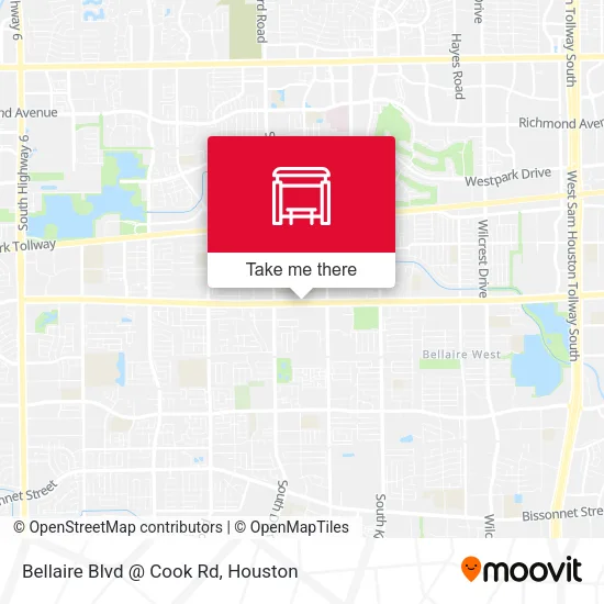 Bellaire Blvd @ Cook Rd map