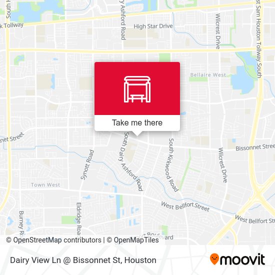 Dairy View Ln @ Bissonnet St map