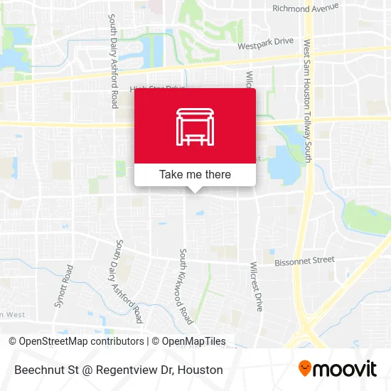 Beechnut St @ Regentview Dr map