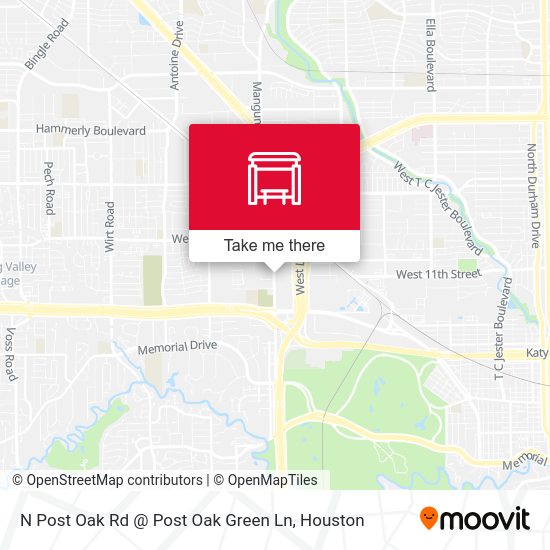 N Post Oak Rd @ Post Oak Green Ln map