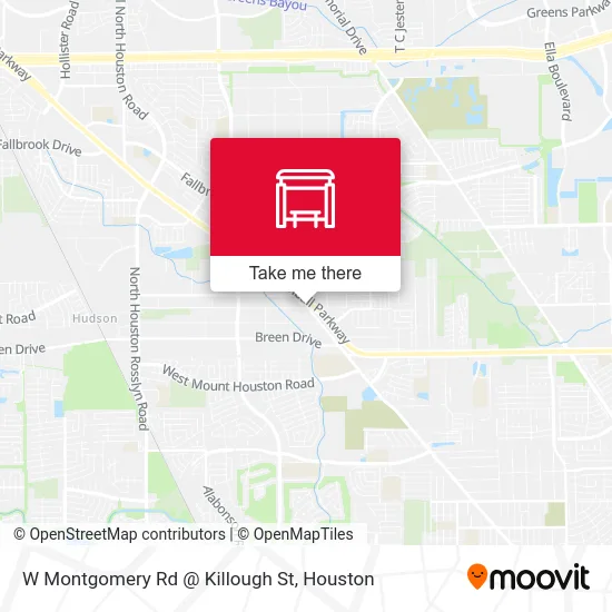 W Montgomery Rd @ Killough St map