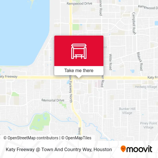 Mapa de Katy Freeway @ Town And Country Way