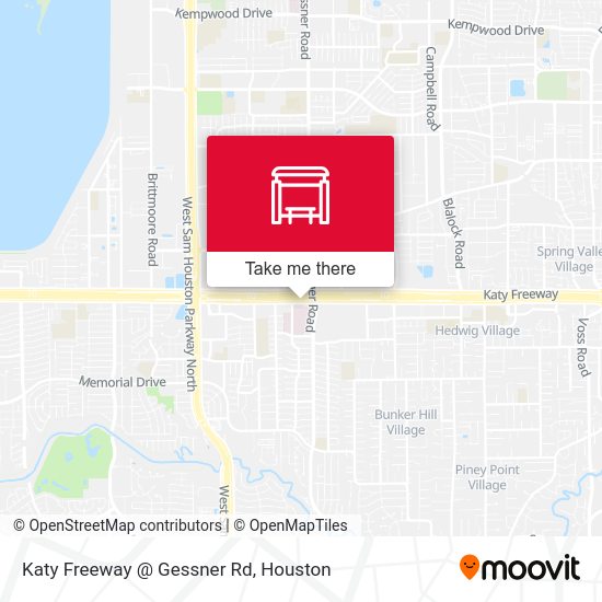 Katy Freeway @ Gessner Rd map