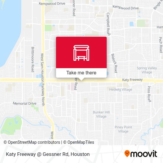 Katy Freeway @ Gessner Rd map