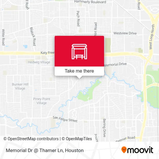 Memorial Dr @ Thamer Ln map