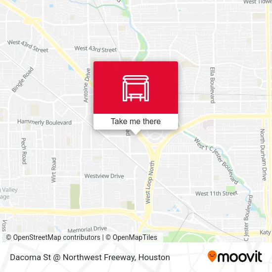 Dacoma St @ Northwest Freeway map