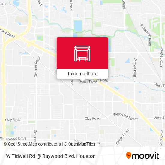 W Tidwell Rd @ Raywood Blvd map