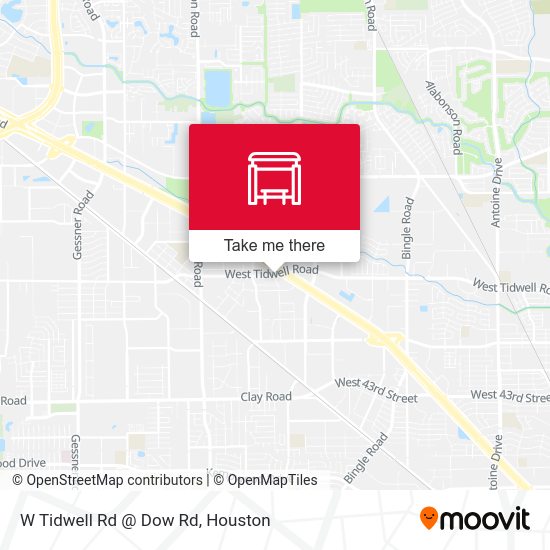 W Tidwell Rd @ Dow Rd map