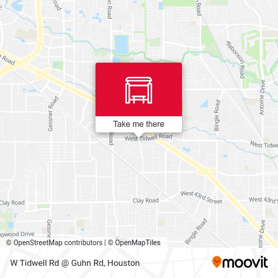 W Tidwell Rd @ Guhn Rd map