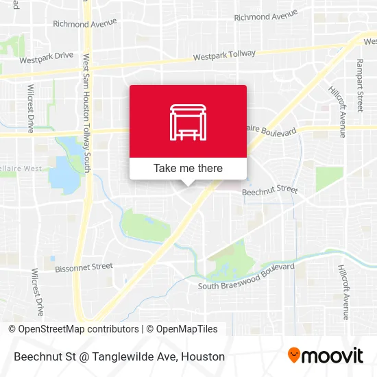 Beechnut St @ Tanglewilde Ave map