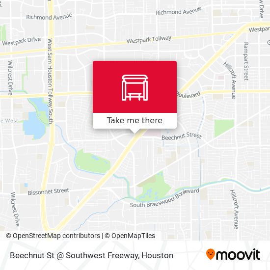 Mapa de Beechnut St @ Southwest Freeway