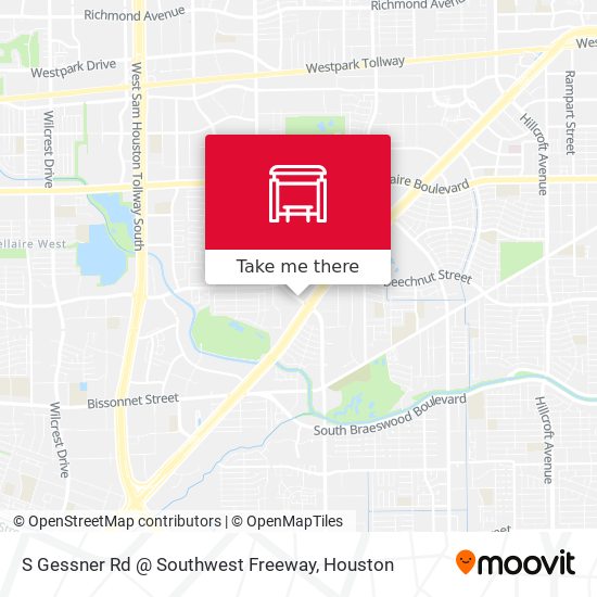 S Gessner Rd @ Southwest Freeway map