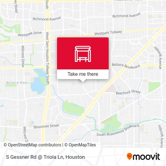 S Gessner Rd @ Triola Ln map