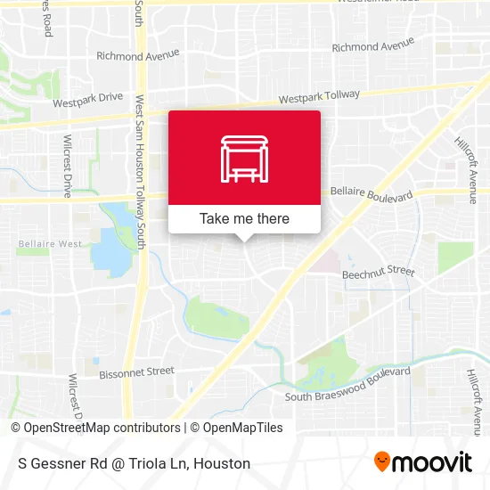 S Gessner Rd @ Triola Ln map