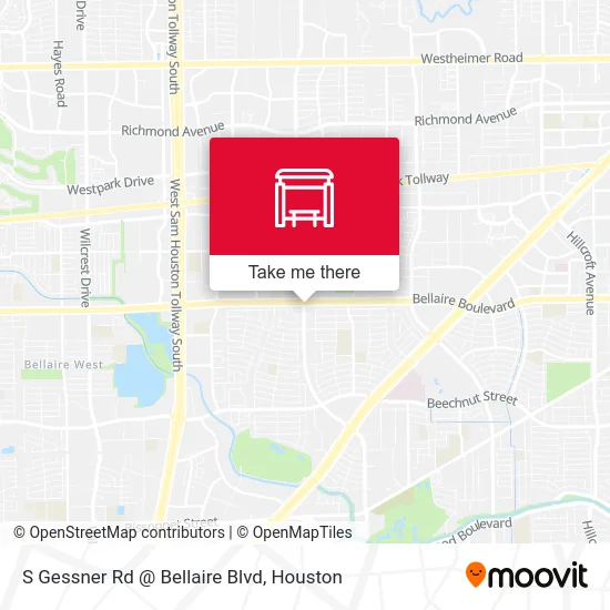 Mapa de S Gessner Rd @ Bellaire Blvd