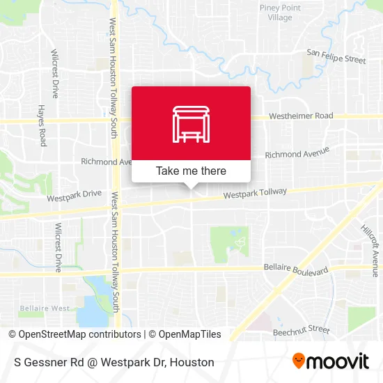 S Gessner Rd @ Westpark Dr map