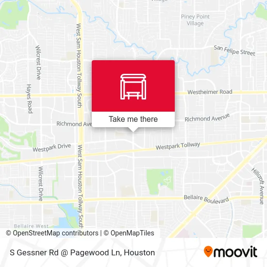 S Gessner Rd @ Pagewood Ln map
