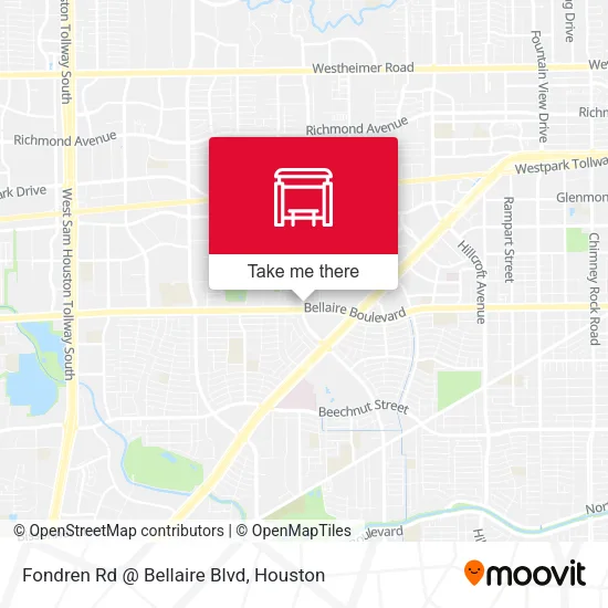 Mapa de Fondren Rd @ Bellaire Blvd