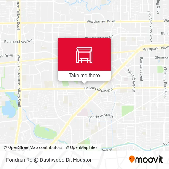 Mapa de Fondren Rd @ Dashwood Dr