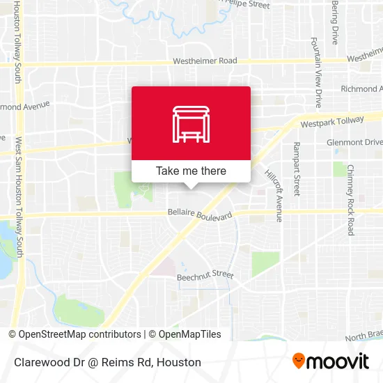 Clarewood Dr @ Reims Rd map