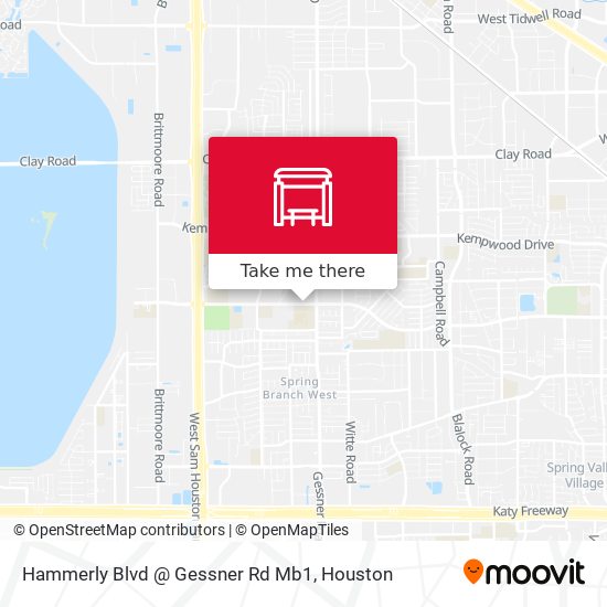 Hammerly Blvd @ Gessner Rd Mb1 map
