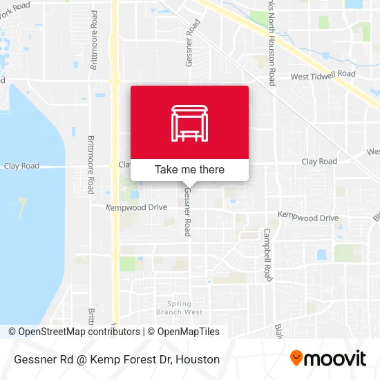 Gessner Rd @ Kemp Forest Dr map