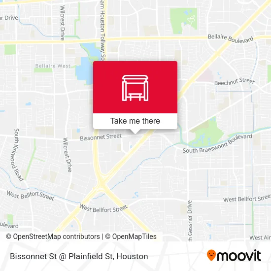 Mapa de Bissonnet St @ Plainfield St