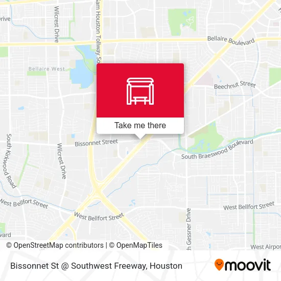Mapa de Bissonnet St @ Southwest Freeway