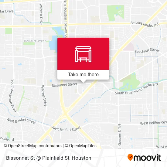 Bissonnet St @ Plainfield St map