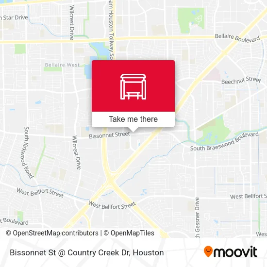 Bissonnet St @ Country Creek Dr map