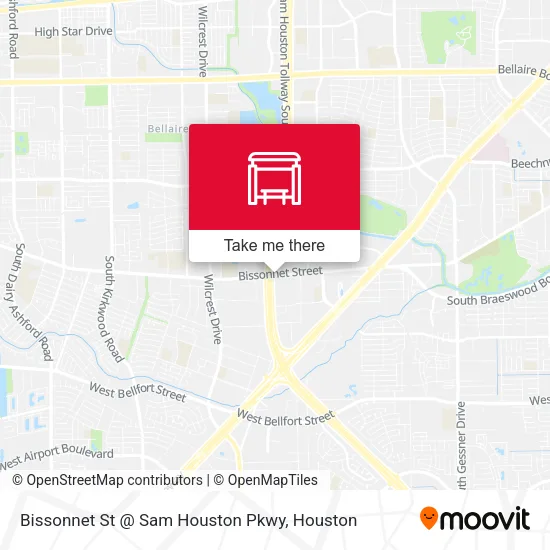Mapa de Bissonnet St @ Sam Houston Pkwy