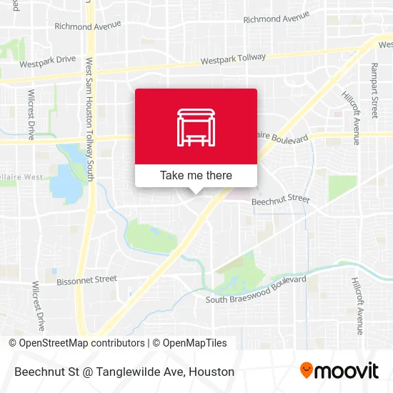 Beechnut St @ Tanglewilde Ave map
