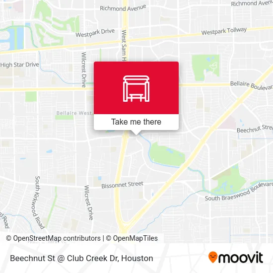 Beechnut St @ Club Creek Dr map
