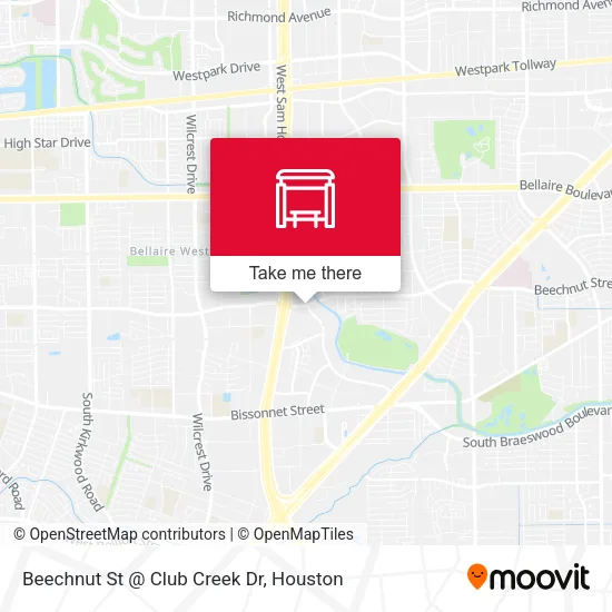 Mapa de Beechnut St @ Club Creek Dr