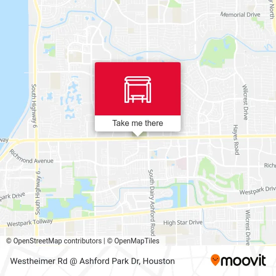 Mapa de Westheimer Rd @ Ashford Park Dr