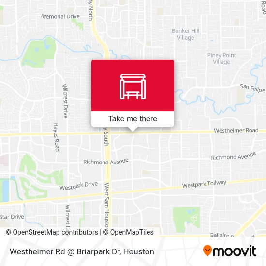 Westheimer Rd @ Briarpark Dr map