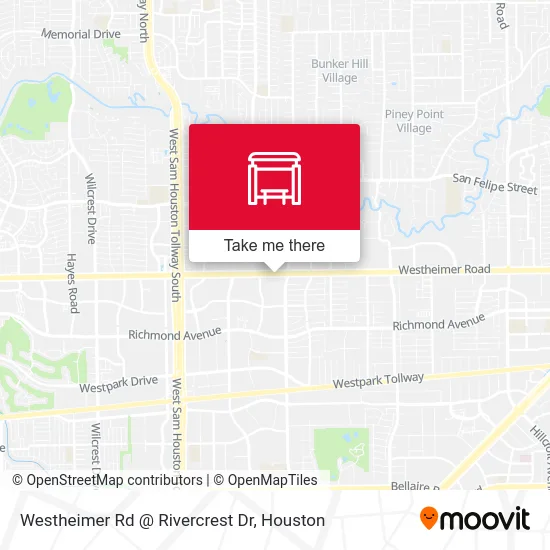 Westheimer Rd @ Rivercrest Dr map