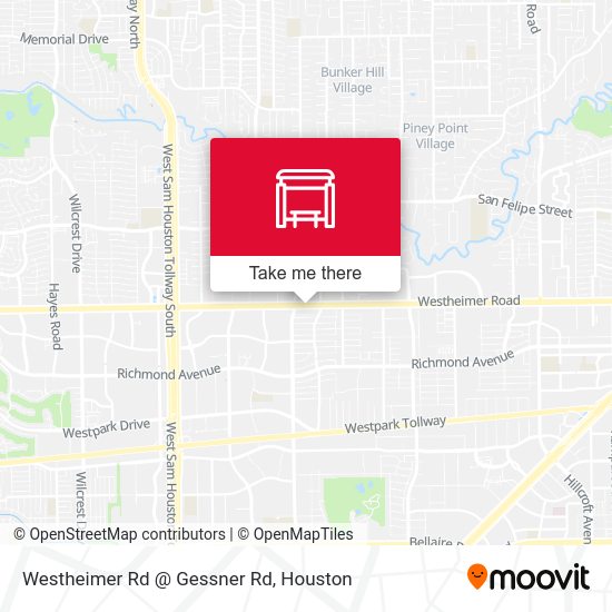 Mapa de Westheimer Rd @ Gessner Rd