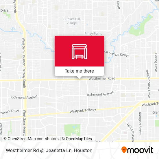 Westheimer Rd @ Jeanetta Ln map