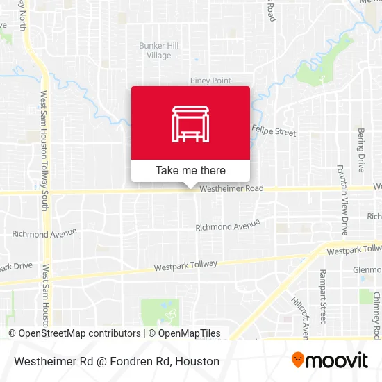Westheimer Rd @ Fondren Rd map