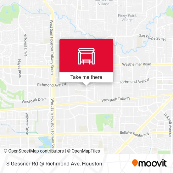 Mapa de S Gessner Rd @ Richmond Ave