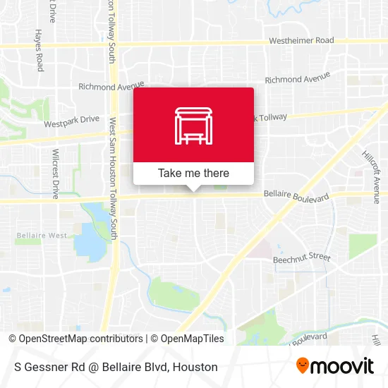 Mapa de S Gessner Rd @ Bellaire Blvd
