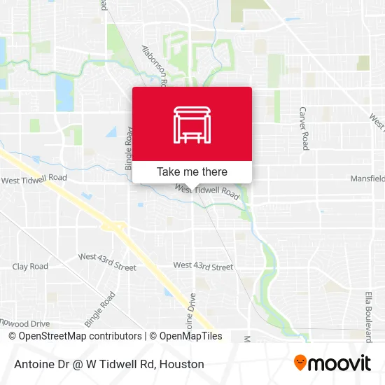 Antoine Dr @ W Tidwell Rd map