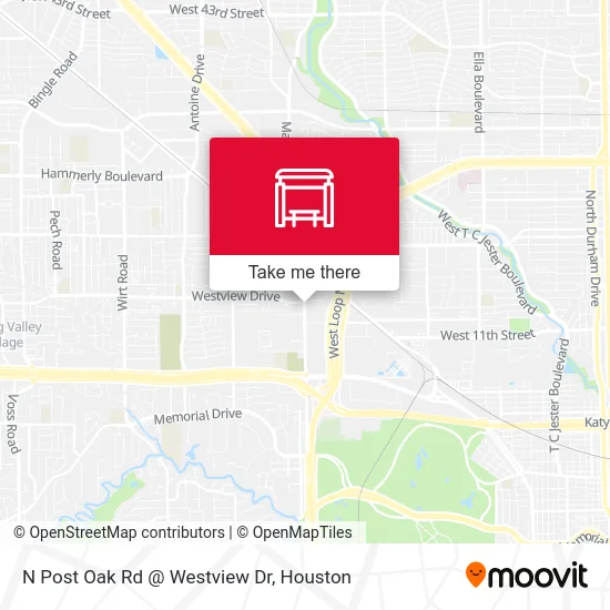 Mapa de N Post Oak Rd @ Westview Dr