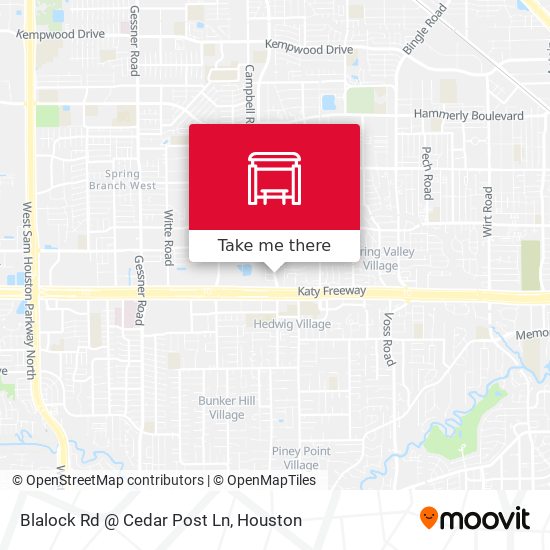 Blalock Rd @ Cedar Post Ln map