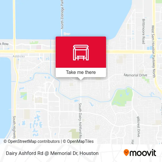 Mapa de Dairy Ashford Rd @ Memorial Dr