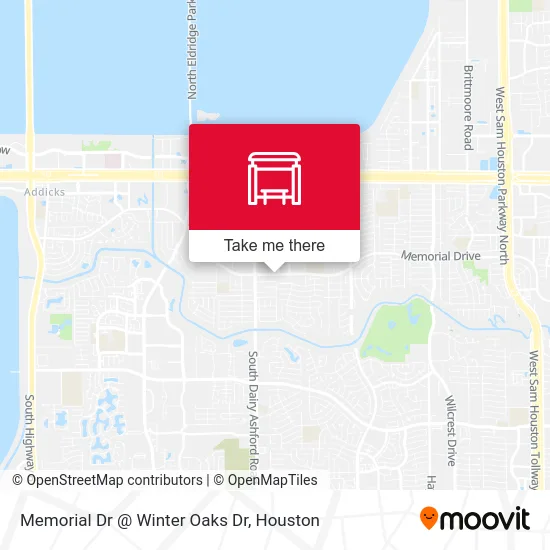 Memorial Dr @ Winter Oaks Dr map